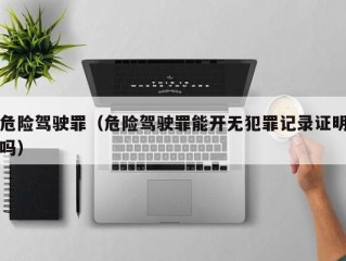 危险驾驶罪（危险驾驶罪能开无犯罪记录证明吗）