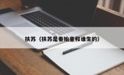 扶苏（扶苏是秦始皇和谁生的）